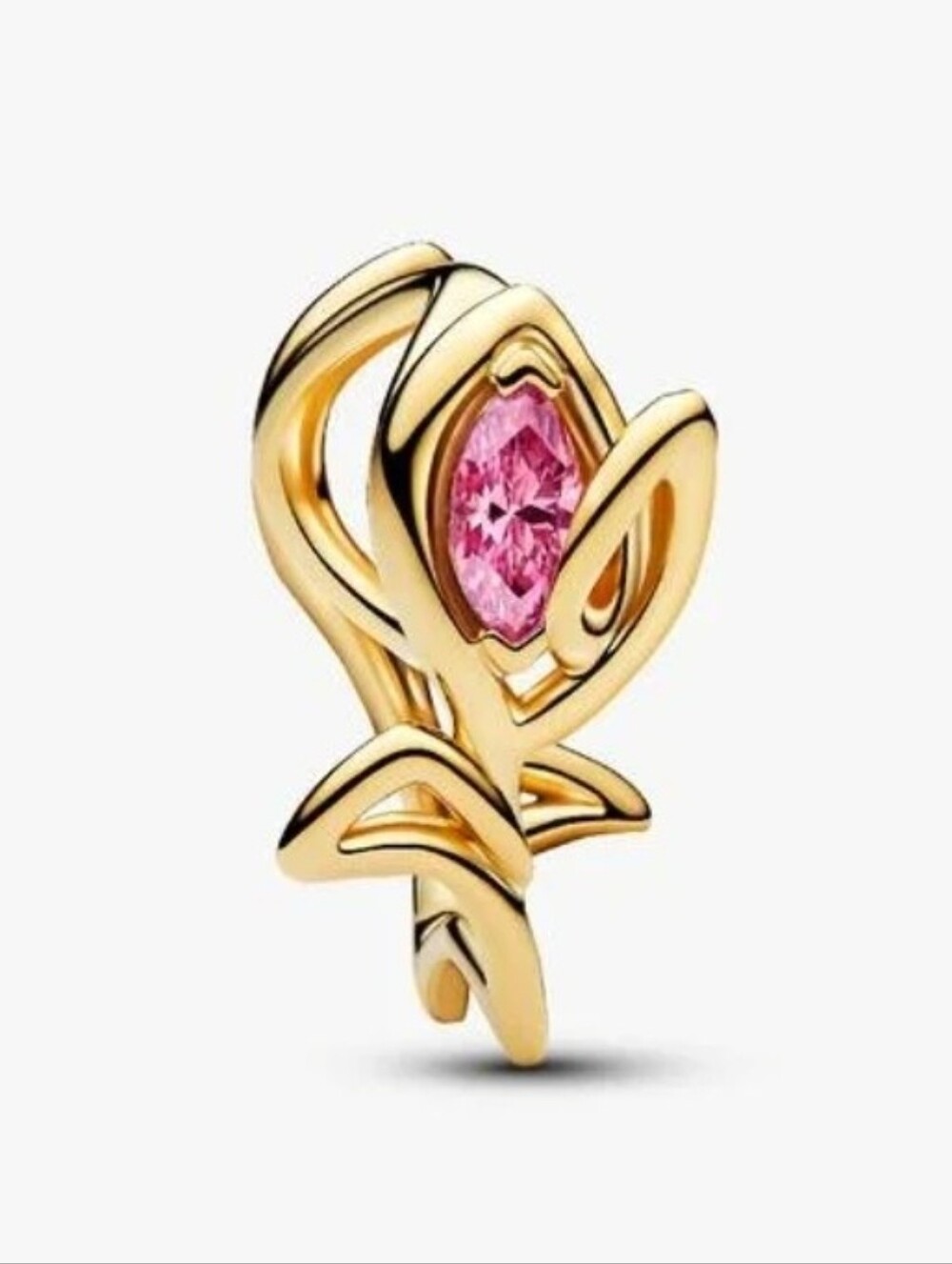 Authentic NEW Pandora Tulip Openwork Charm 14KGP CZ